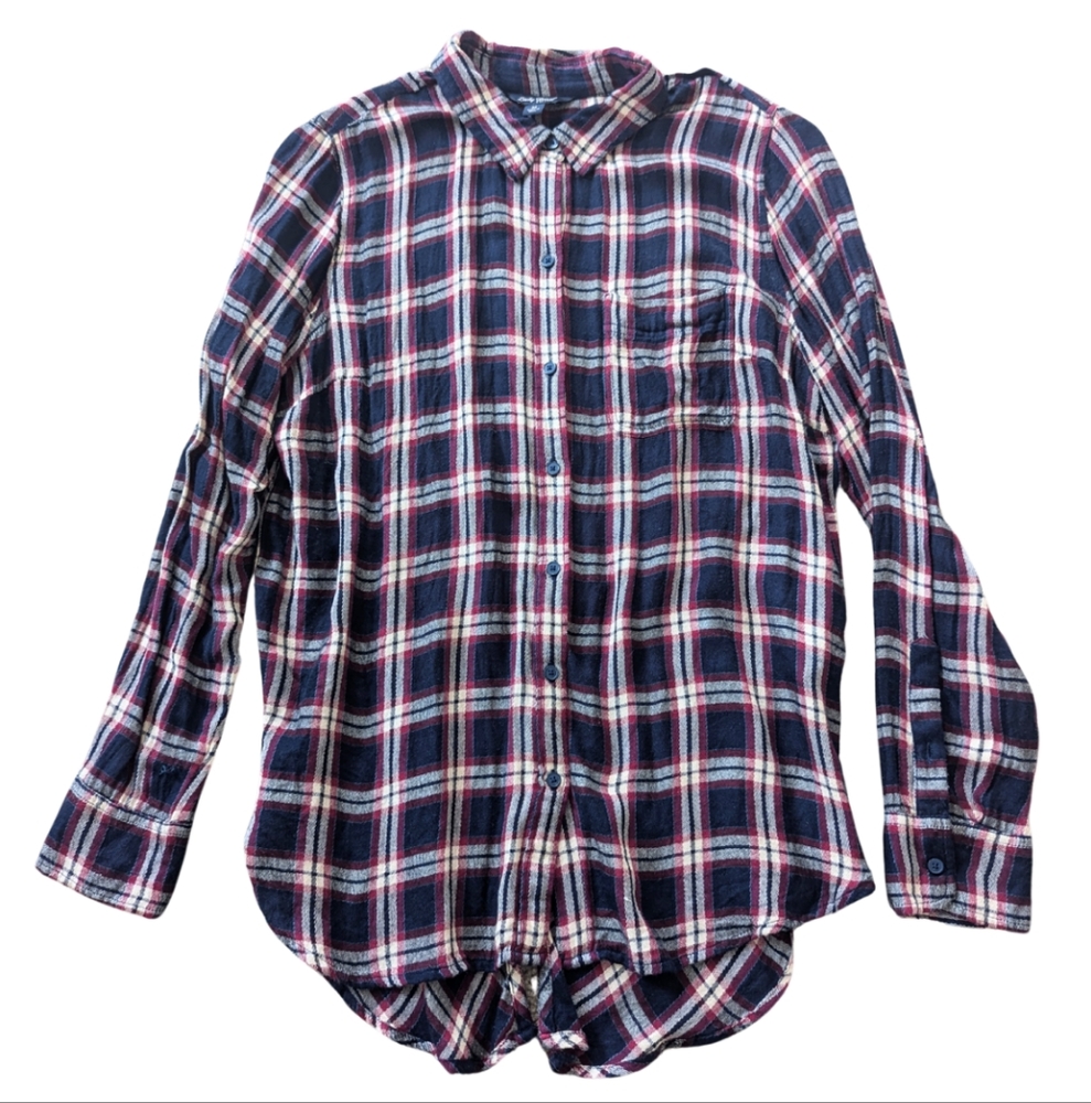 Lucky Brand Plaid Long Sleeve Button-Up Shirt - Size M